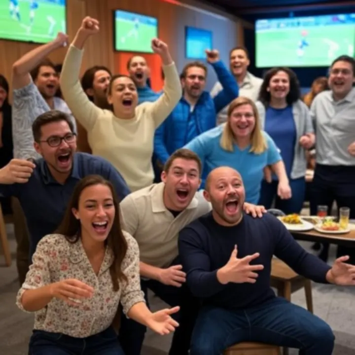 Atmosfera świętującego tłumu podczas wydarzenia sportowego