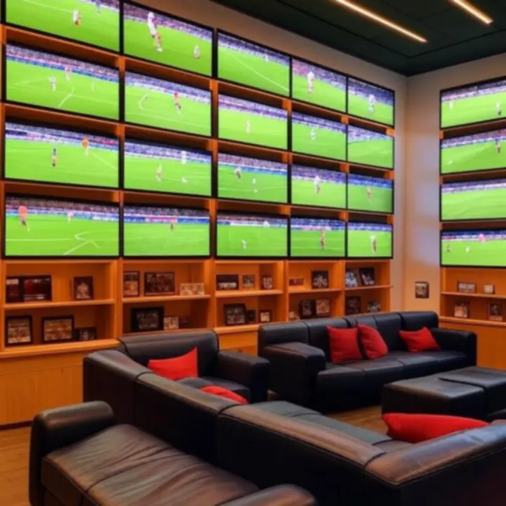 Wielkoekranowa galeria w PLCityClub z panoramicznymi wyświetlaczami i eleganckim wystrojem