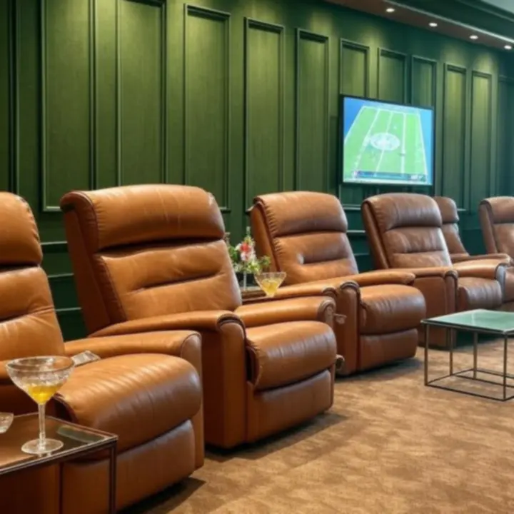 Wnętrze ekskluzywnego salonu VIP z komfortowymi fotelami